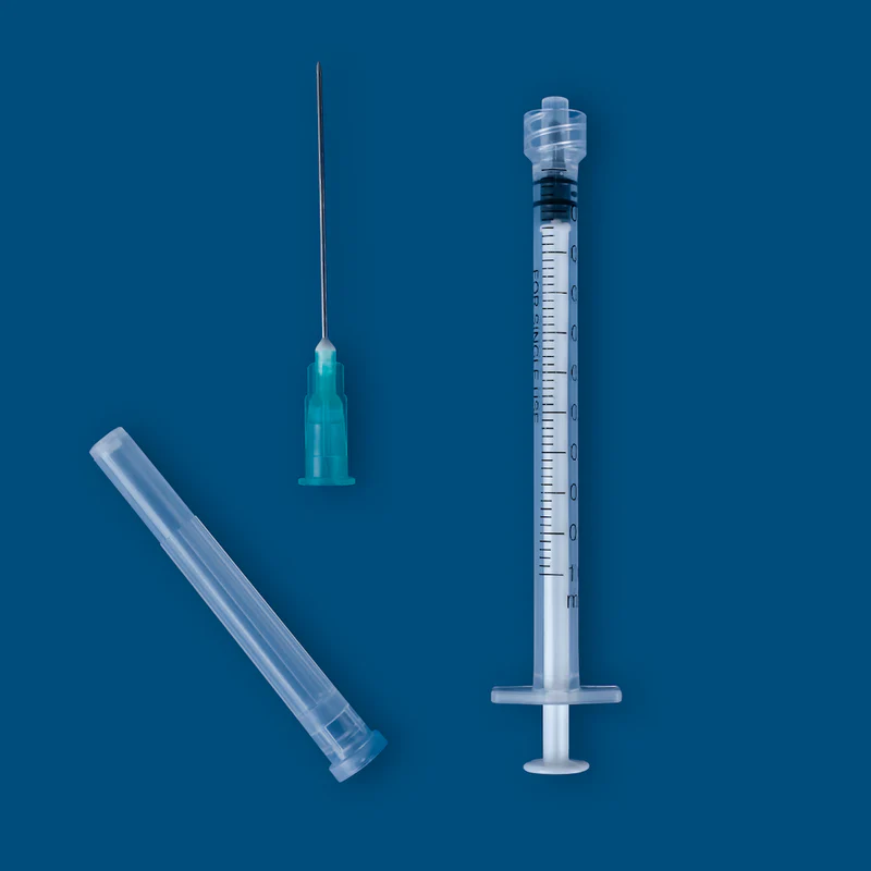 Seringue de sécurité 1 ml Luer Lock stérile avec aiguille, kit complet Seringue de sécurité 1 ml Luer Lock stérile avec aiguille, kit complet